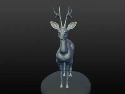 deer sculpted 3D model