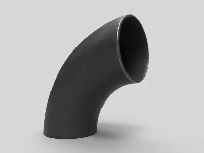 Elbow Pipe Long Radius 8 inches 3D model