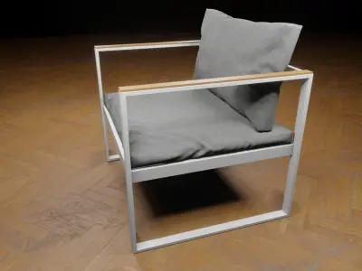 Malibu Outdoor Armchair Low-poly 3D model
