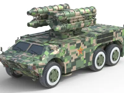 5 Military Vehicles Collection v40 Low-poly 3D model