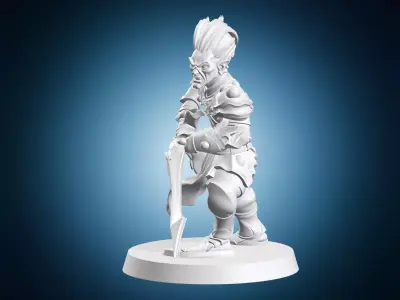 Githyanki Campione Statue 3D print model