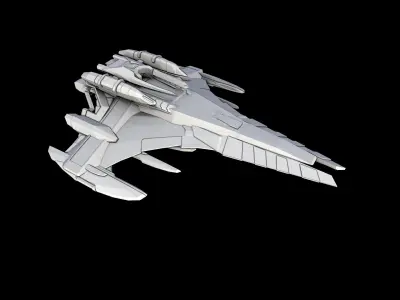 Star Trek - JemHadar Battleship - 3D Printable Model 3D print model