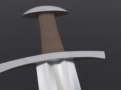 Viking sword Game ready model Low-poly 3D model