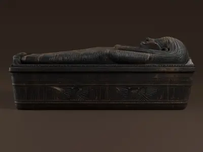 Sarcophagus Egyptian Stone Low-poly 3D model