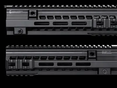 Geissele SMR HK416 MK15 Handguards Low-poly 3D model