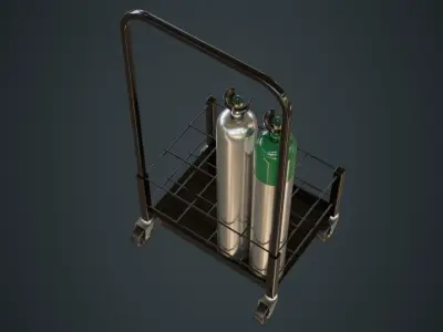 Gas Cylinder 3B Low-poly 3D model