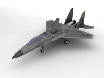 F-15C Eagle Military Jet Aircraft LOW Low-poly 3D model
