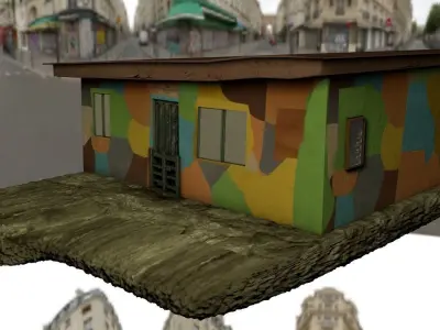 small graffiti house Free low-poly 3D model