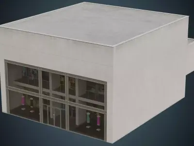 Building 7B Low-poly 3D model