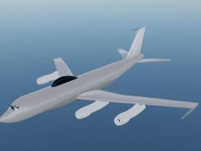 EC-135C Style Military Jet - Custom 1950s Transport Low-poly 3D model