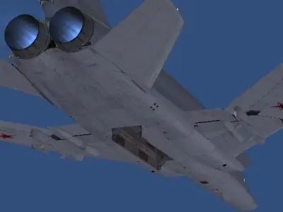 Tupolev Tu-22M3 strategic bomber Low-poly 3D model