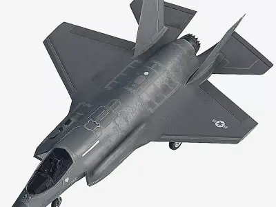 F35B fighter Low-poly 3D model
