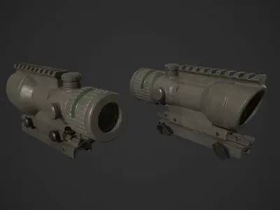 ACOG Rifle Scope Low-poly 3D model