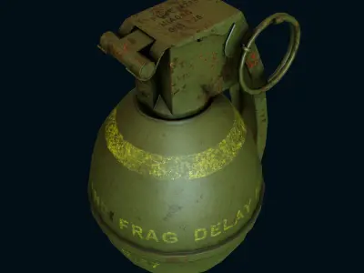 M26 Hand Grenade Bomb Gaming Model  Low-poly 3D model