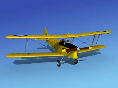 Dehavilland DH82 Tiger Moth RAAF 3D model