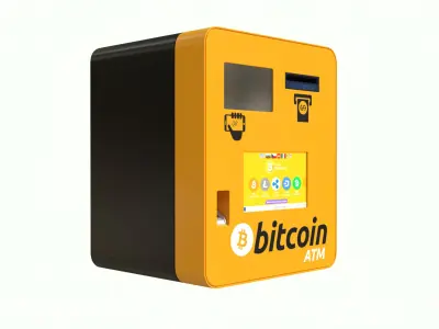 BTC Bitcoin ATM PBR 3D model