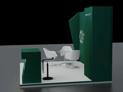 Stall 4x3 3D Model 3D model