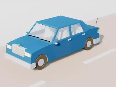 Low Poly Car - Luxury Car Free low-poly 3D model