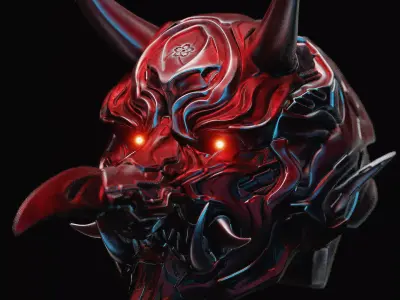 Oni Mask Free 3D model