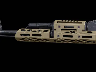 CRC 1U020 AK Medium Handguard Low-poly 3D model