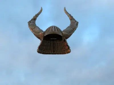 Samurai horned helmet 3D model