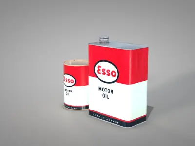 Esso Oil Can 3D model