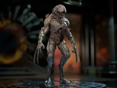 Biochemical Monster 2 Low-poly 3D model