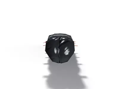 Sci-Fi Wrapped Corpse Bag Low-poly 3D model