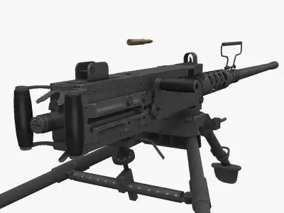 M2 Browning Low-poly 3D model