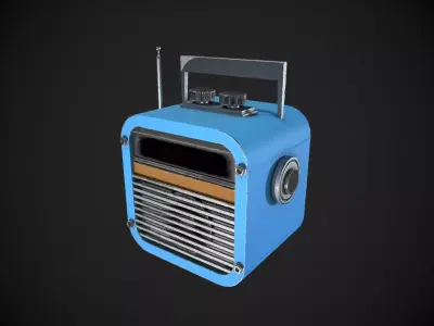 Vintage - Retro Radio 2 3D model