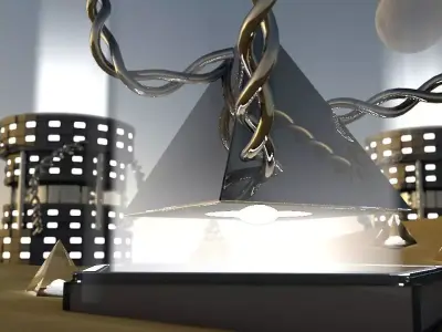 sci-fi desert Free low-poly 3D model