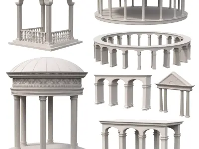 Architectural Exterior Elements Collection 3D model