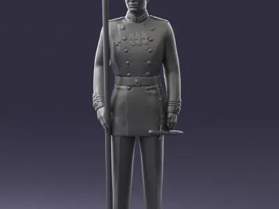 000112 Soviet Naval Officer in Parade Dress 0116 3D model