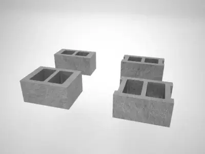 8 in and 10 in CMU  Free 3D model
