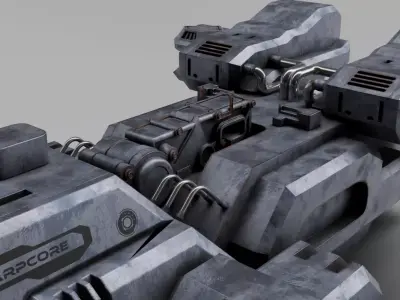 Speeder Jet Low-poly 3D model