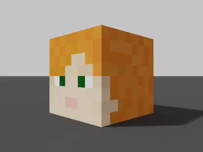 MineCraft Alex head model Low-poly 3D model