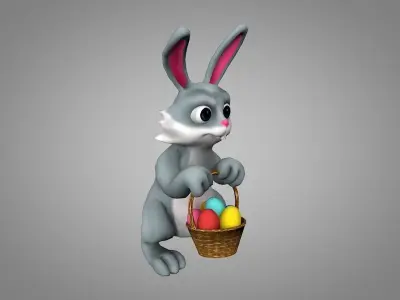 Easter Bunny Low-poly 3D model