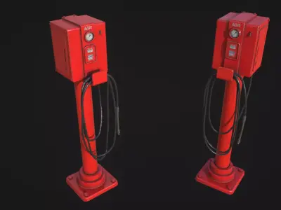Air Tower Meter Low-poly 3D model