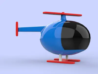 toy helicopter Low-poly 3D model