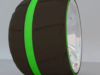 Futuristic Wheel Concept MAX 2011 3D model