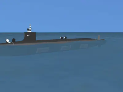 Virginia Class SSGN 807 Silversides 3D model