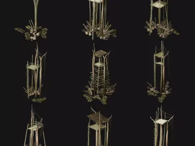 JUNGLE SWAMP WATCHTOWER SCOUT HUNTER TOWER AAA COLLECTION Low-poly 3D model