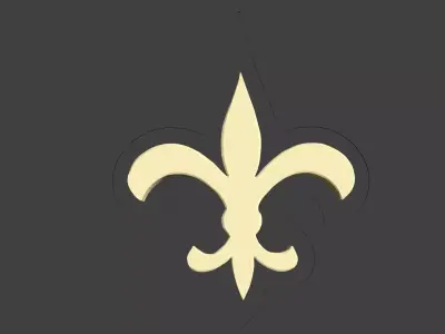 Saints logo part 2-Gold 3D model