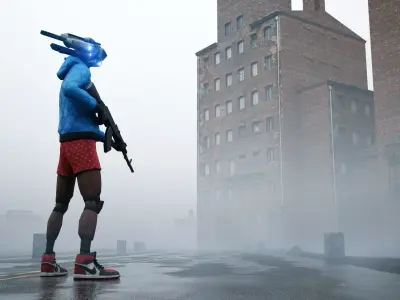 Game ready animated Robot model Murtaugh Free low-poly 3D model