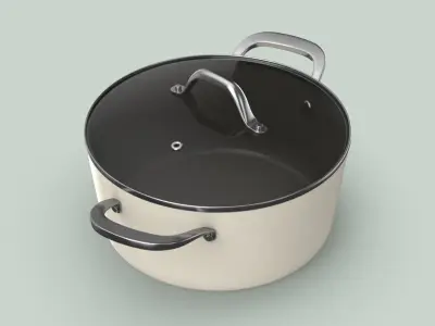 Contemporary Cookware - Sauce Pan 3D model