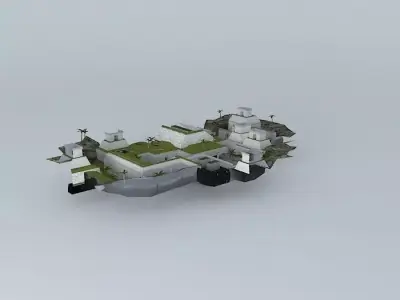 Aztec military base Free 3D model