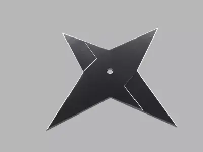 Shuriken Ninja Throwing Star Free low-poly 3D model