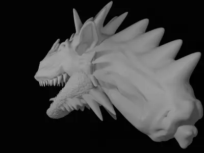 3D Model MonsterHunter - Dragon head 3D 3D model