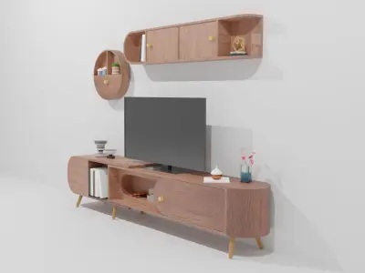 Furniture and TV 3D model