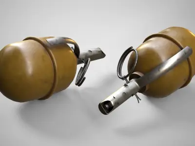 RGD5 Hand Grenade AAA Game Ready Low-poly 3D model